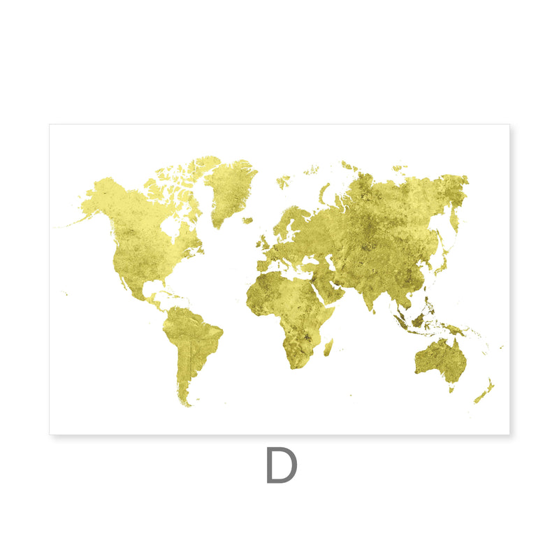 Vibrant World Map Canvas