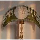 GobekUsa Crescent Moon Lampshade with Tassels - Victorian Style Medieval Desk Light Cover