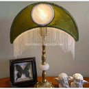 GobekUsa Crescent Moon Lampshade with Tassels - Victorian Style Medieval Desk Light Cover