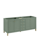 James Martin Chicago 72" Double Bathroom Vanity, Smokey Celadon