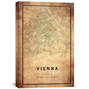 Vienna Vintage Map Canvas