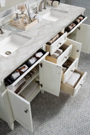 James Martin Brittany 72" Double Bathroom Vanity, Bright White