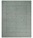 Vintage 6x9, 8x10 and 9x12 Hand Knotted Traditional Silver, brown and Beige Antique Textured Low Pile Distressed Wool Rug | TRD53114