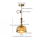 GobekUsa Cracked Glass LED Pendant Lights for Home Decor, Restaurant, Living Room, Kitchen