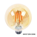 GobekUsa G125 LED Filament Bulb 4W E27 Warm 2200K Dimmable Globe, Equivalent to 40/60W