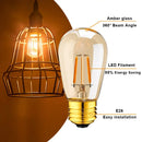 Vintage amber glass dimmable e27 led edison bulb 10-pack dining room by Decorbites