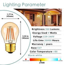 Vintage amber glass led filament bulb dining room 10 pack dimmable by Decorbites