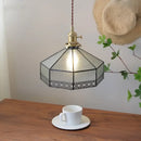 GobekUsa Gray Glass LED Pendant Light Fixture with Adjustable Hang Lamp