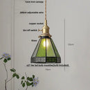 GobekUsa Gray Glass LED Pendant Light Fixture with Adjustable Hang Lamp