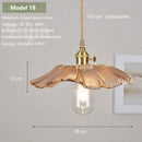 Vintage Amber Glass Pendant Light With Brass Detail