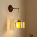 GobekUsa Adjustable LED Wall Lamp Sconce Copper Wood Glass Stair Light