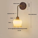 GobekUsa Adjustable LED Wall Lamp Sconce Copper Wood Glass Stair Light