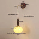 GobekUsa Adjustable LED Wall Lamp Sconce Copper Wood Glass Stair Light