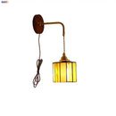 GobekUsa Adjustable LED Wall Lamp Sconce Copper Wood Glass Stair Light