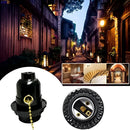 Vintage black and gold e27 bulb holder with pull switch bedroom light by Decorbites