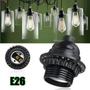 Vintage black and gold e27 bulb holder with pull switch bedroom light by Decorbites
