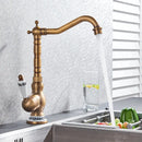 GobekUsa Black Brass Faucet Single Handle 360 Rotate Basin Mixer Taps