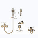 GobekUsa Brass Shower Faucet Mixer Tap Set with Hand Shower - Wall Mount Black