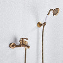 GobekUsa Brass Shower Faucet Mixer Tap Set with Hand Shower - Wall Mount Black