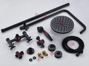 GobekUsa Black Bronze Shower Faucet Set with 8" Rain Shower Head and Hand Shower