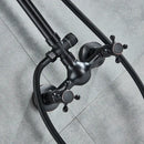GobekUsa Black Bronze Shower Faucet Set with 8" Rain Shower Head and Hand Shower