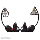 Vintage black cartoon cat led night light bedroom desk lamp by Decorbites