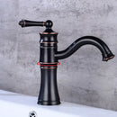 GobekUsa Black Brass Basin Faucet High Arch Single Handle Deck Mounted Mixer
