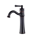 GobekUsa Black Brass Basin Faucet High Arch Single Handle Deck Mounted Mixer