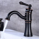 GobekUsa Black Brass Basin Faucet High Arch Single Handle Deck Mounted Mixer