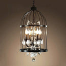 GobekUsa Crystal Bird Cage Chandelier: Elegant Ceiling Light for Home, Restaurant, and Bar
