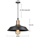 Vintage black farmhouse pendant light for kitchen island by Decorbites