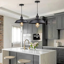 Vintage black farmhouse pendant light for kitchen island by Decorbites