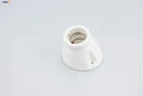 Vintage black glossy ceramic lamp holder socket for bedroom table light by Decorbites