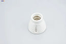 Vintage black glossy ceramic lamp holder socket for bedroom table light by Decorbites