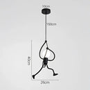 Vintage black man iron pendant light – bedroom cartoon lamp by Decorbites
