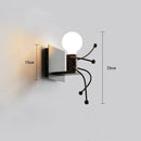 Vintage black man iron pendant light – bedroom cartoon lamp by Decorbites