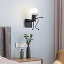 Vintage black man iron pendant light – bedroom cartoon lamp by Decorbites