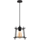 Vintage Black Metal Wire Cage Pendant Light