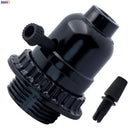 Vintage black plastic e27 socket lamp holder bedroom switch base by Decorbites