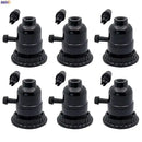 Vintage black plastic e27 socket lamp holder bedroom switch base by Decorbites
