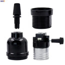 Vintage black plastic e27 socket lamp holder bedroom switch base by Decorbites