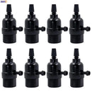 Vintage black plastic e27 socket lamp holder bedroom switch base by Decorbites