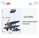 GobekUsa Iron Aircraft Pendant Light: Creative European Design for Boys' Bedroom, LED Illumination