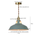 GobekUsa Blue Iron Art LED Pendant Light, Nordic Modern Style for Home and Commercial Spaces