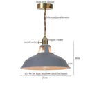 GobekUsa Blue Iron Art LED Pendant Light, Nordic Modern Style for Home and Commercial Spaces