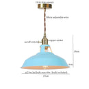 GobekUsa Blue Iron Art LED Pendant Light, Nordic Modern Style for Home and Commercial Spaces