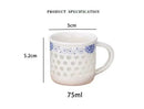 Vintage blue & white ceramic tea cup set dining room perforated bowl by Decorbites