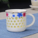 Vintage blue & white ceramic tea cup set dining room perforated bowl by Decorbites