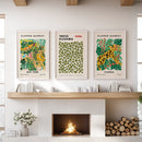 Flower Market, Kusama Art Prints. Modern Tropical Wall Decor by Wall Art Set