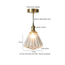 GobekUsa Brass Amber Glass LED Pendant Light for Restaurant Bedside Kitchen Loft Bar